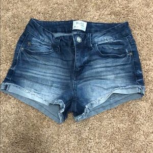 Denim Stretchy Shorty-Shorts